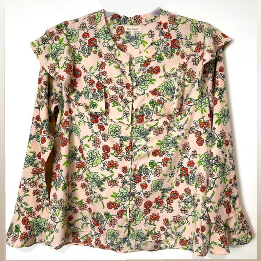 NWOT Red Camel Flounced blouse Size Medium